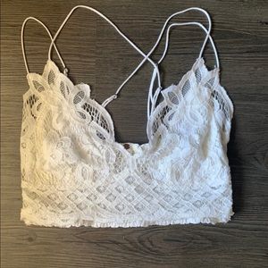Free People Adella Lace Bralette by FP in white